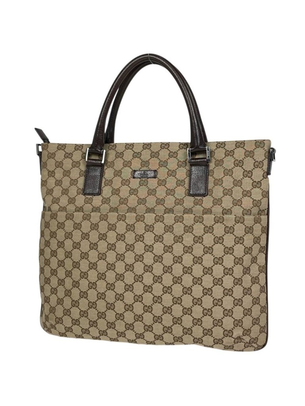 Gucci GG Pattern Tote Canvas Brown